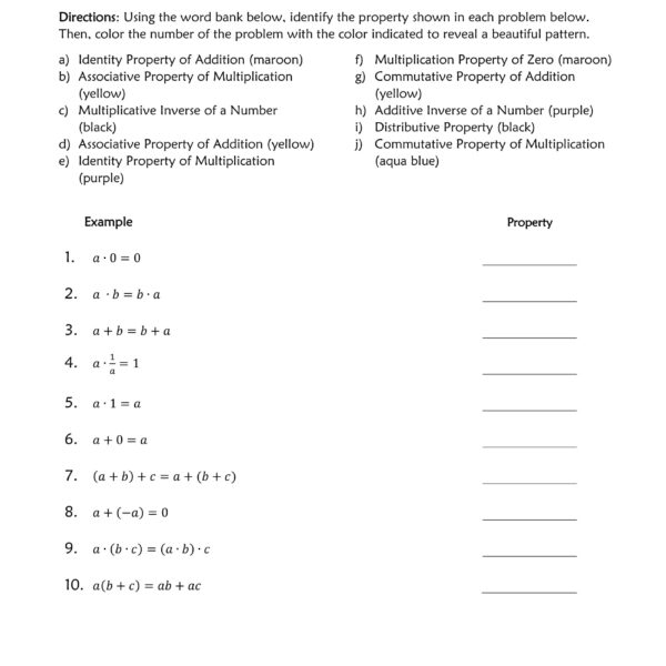 Real Numbers Funrithmetic Worksheets Library