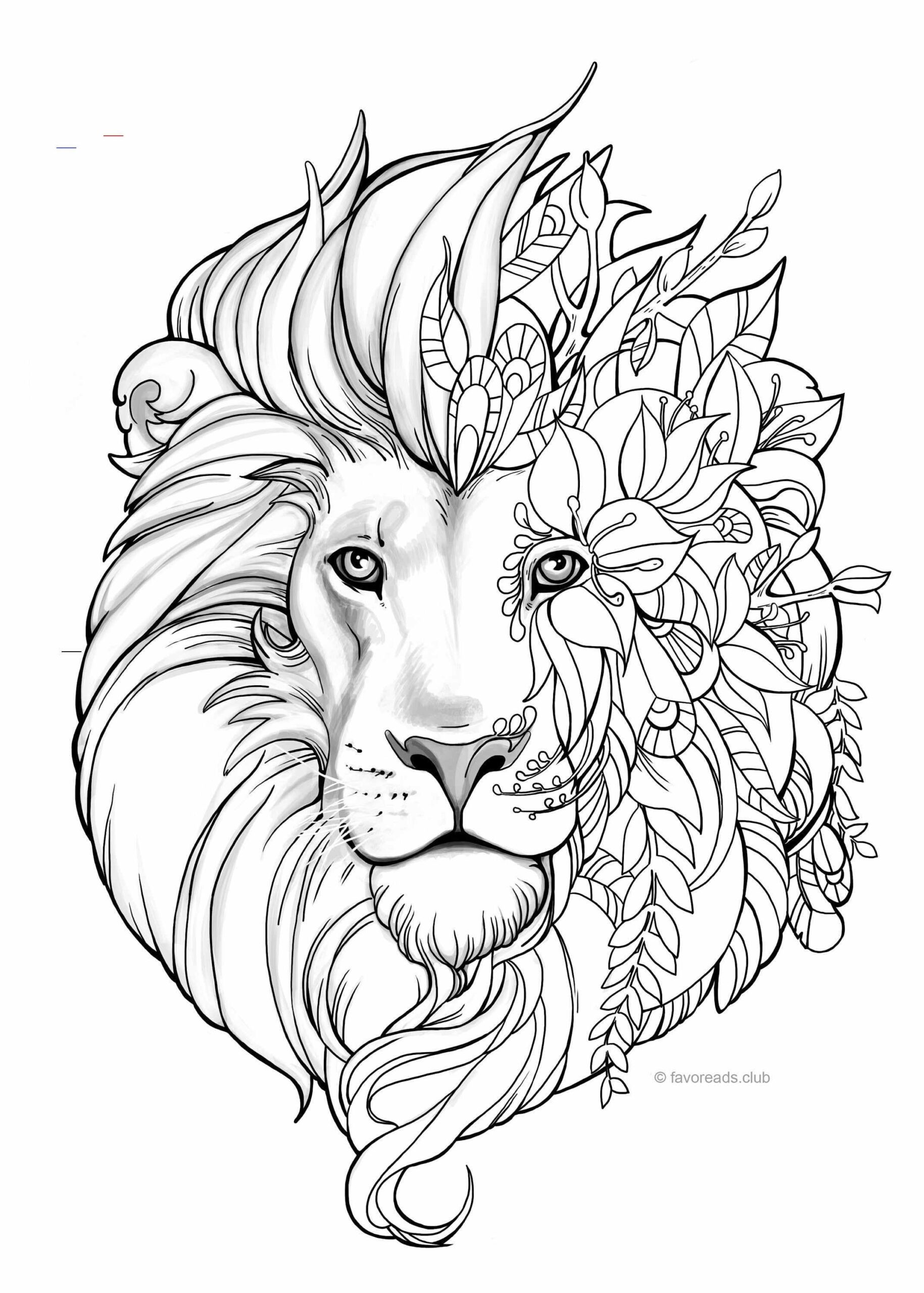 Realistic Lion Coloring Pages Printable Coloring Pages