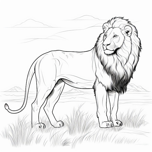 Realistic Lion Coloring Pages Printable Lion Coloring Sheets Premium 