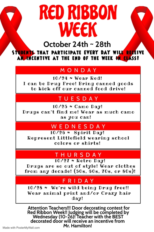middle school red ribbon week printable activities
