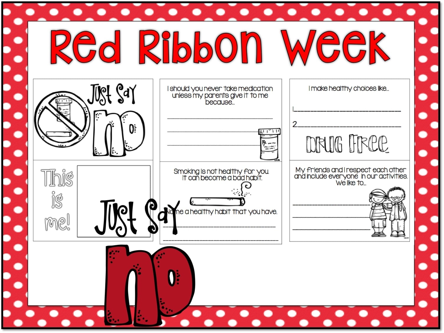 Red Ribbon Week Printables Printable JD