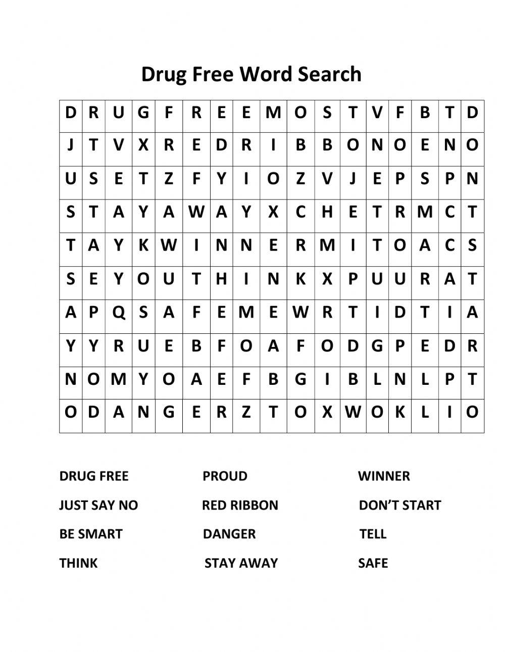 Red Ribbon Week Schedule Activity Flyer Printable For School PTA 