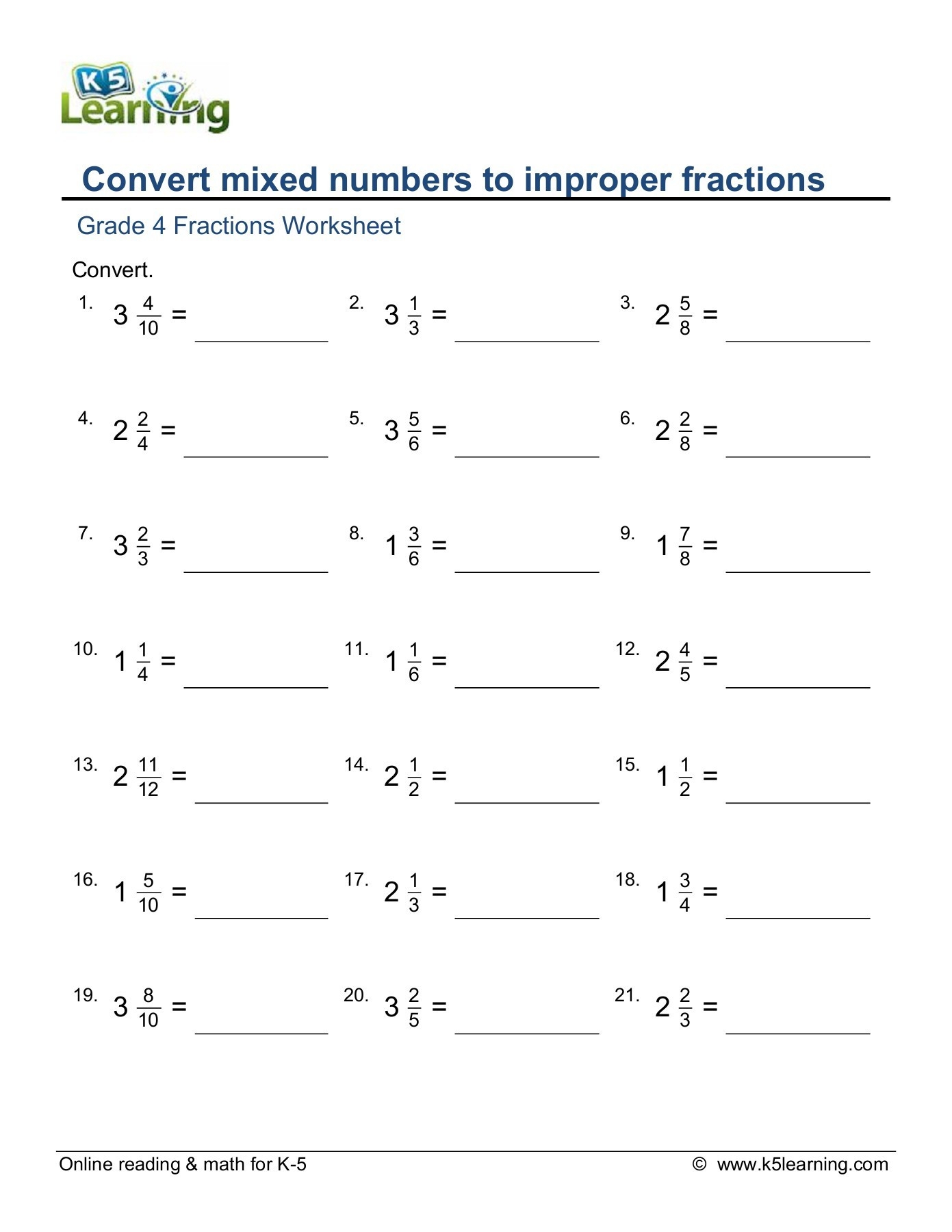 Renaming Fractions And Mixed Numbers Worksheet 2024 NumbersWorksheets