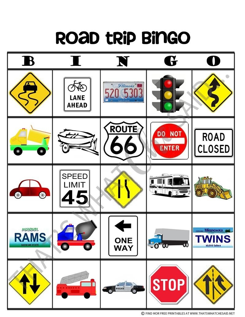 Road Trip Bingo Free Printable A Thrifty Mom Recipes Crafts Free 