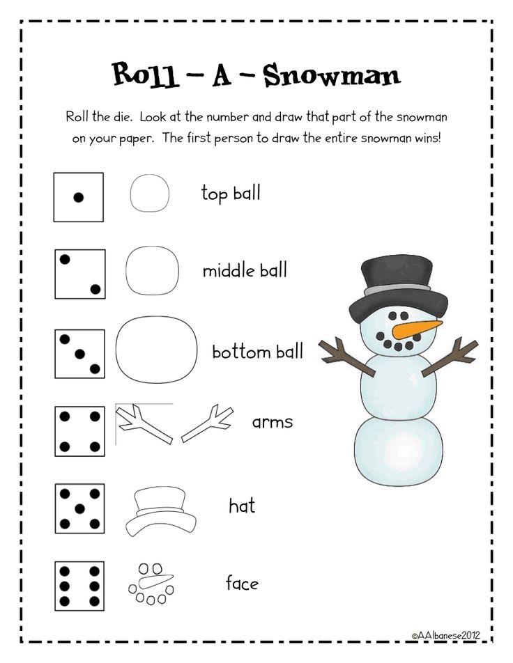 Roll A Snowman Game Free Printable Printable Templates