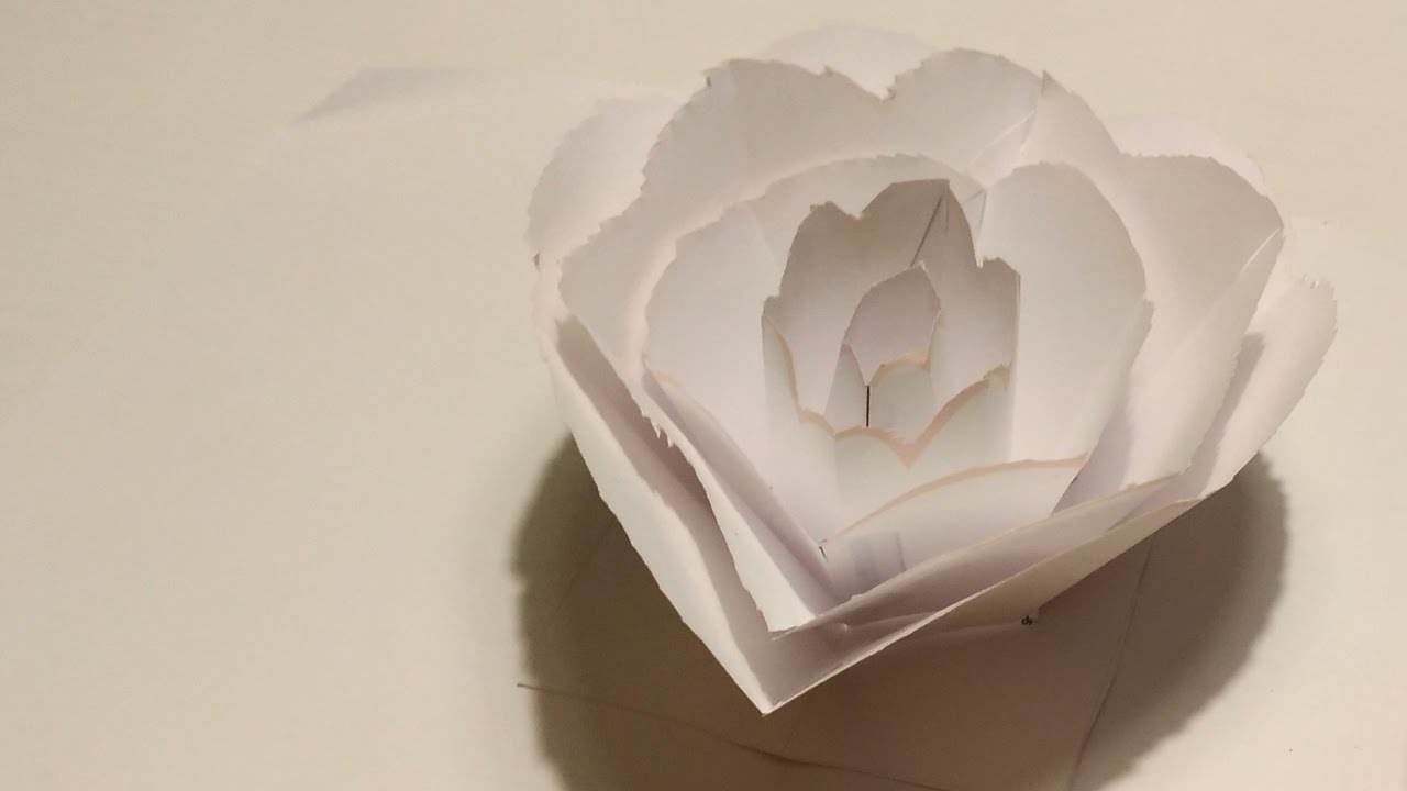 printable rose pop up card template