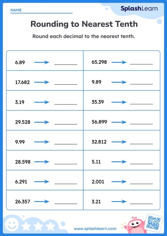 Rounding Decimals To The Nearest Whole Worksheets Library