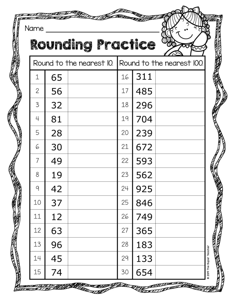 Rounding Decimals Worksheets The Curriculum Corner 4 5 6 Worksheets 