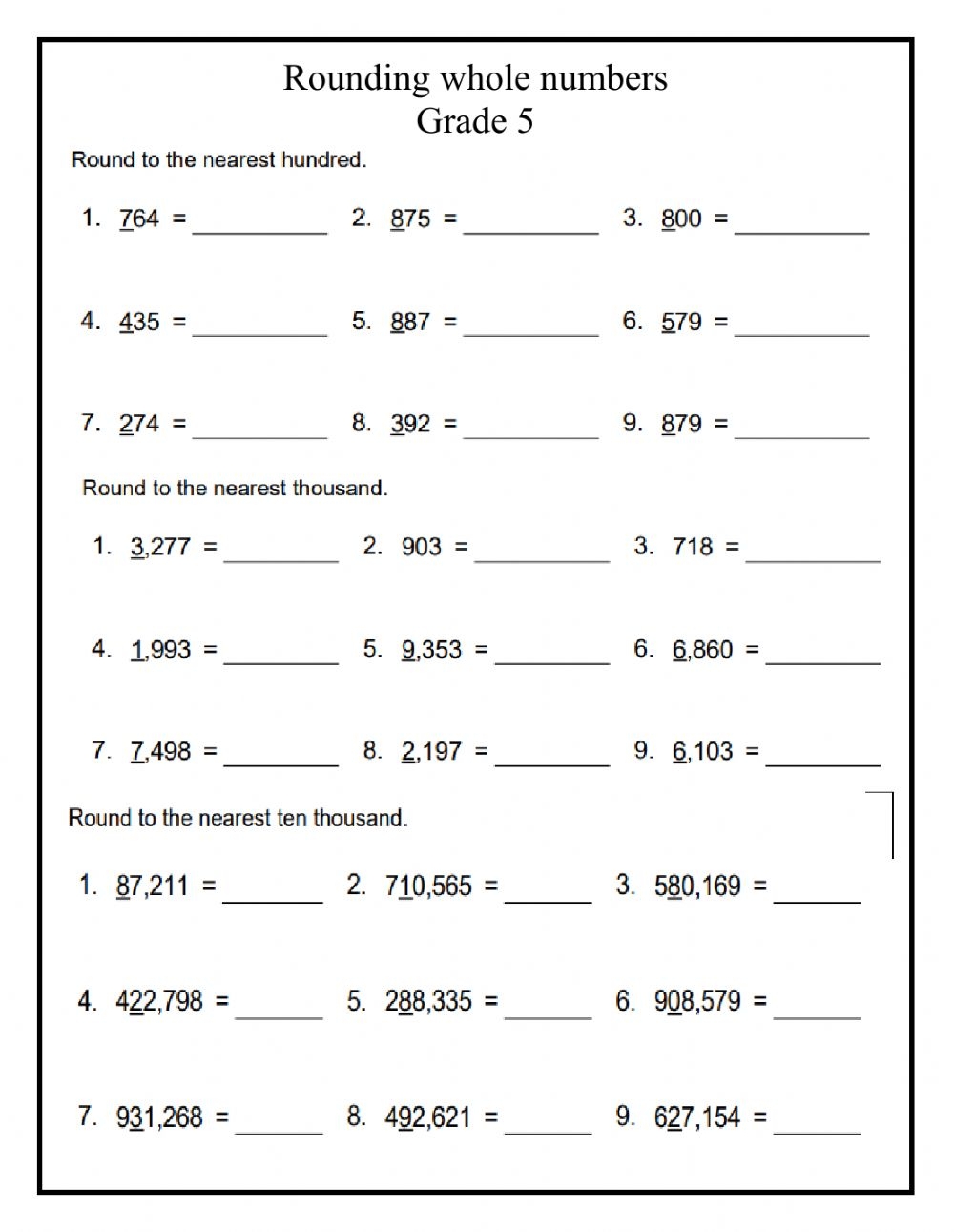 Rounding Mixed Numbers To Whole Numbers Worksheet 2022 