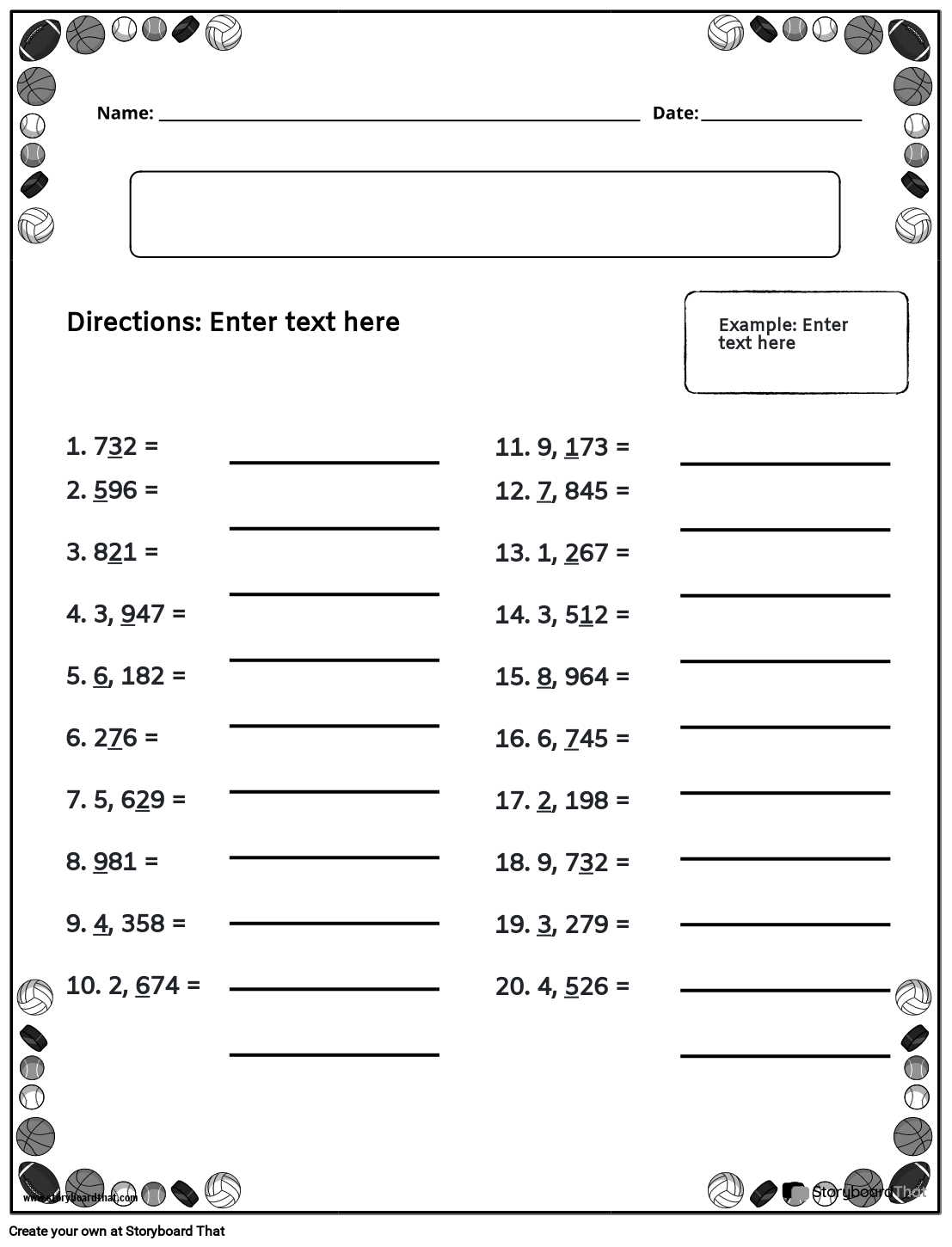 rounding numbers worksheet