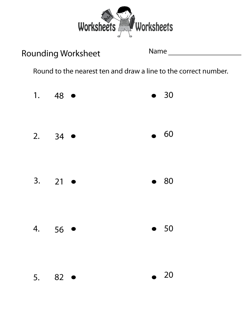 worksheet rounding numbers