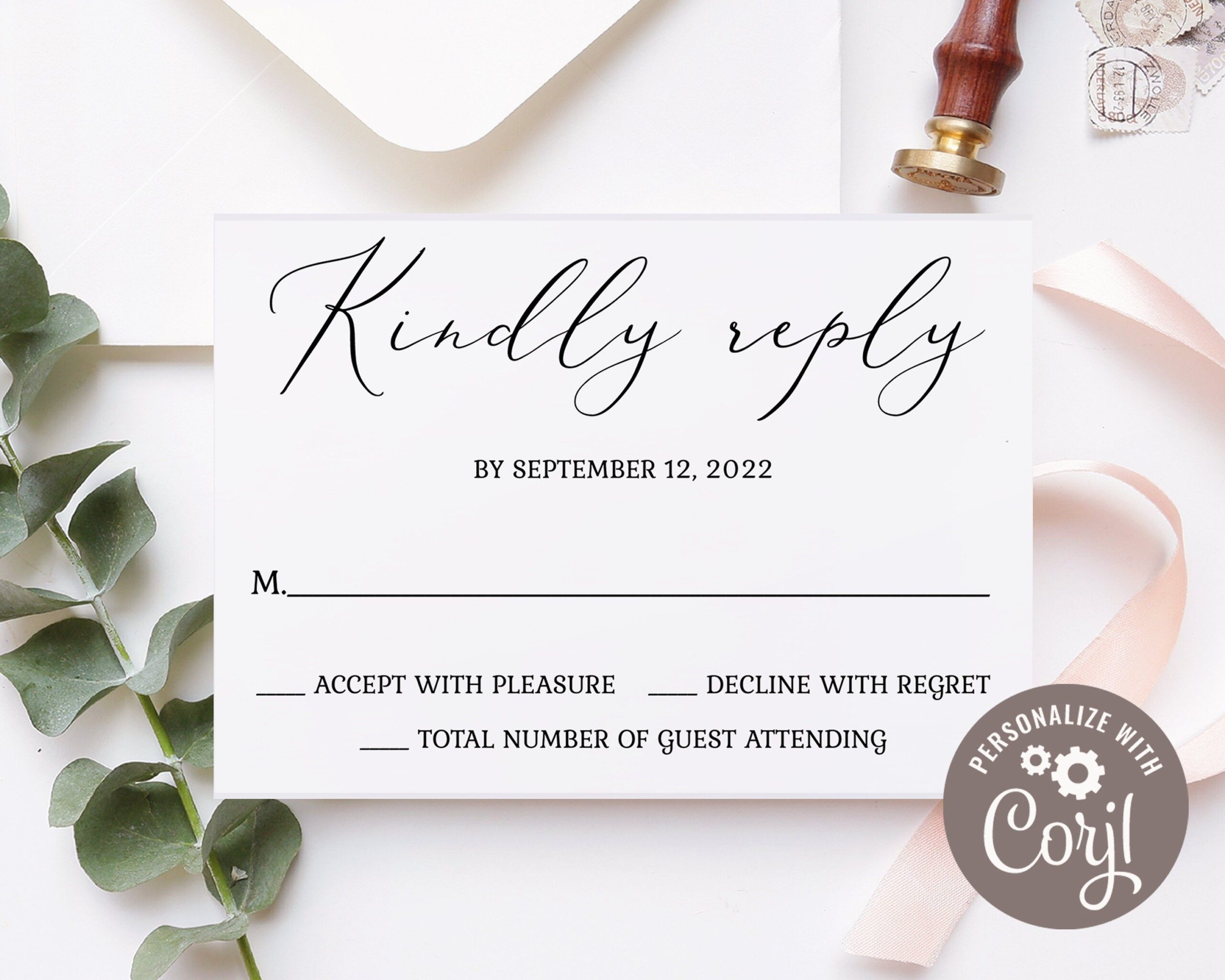 RSVP Card Template Wedding Response Cards Printable Wedding Rsvp