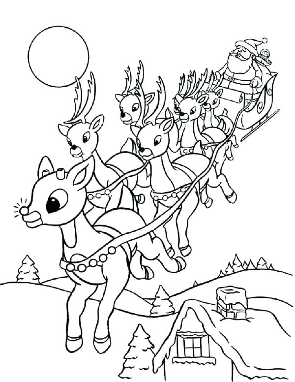printable picture of rudolph the red nosed reindeer