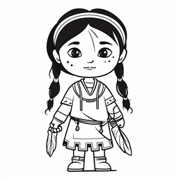 Sacagawea Printable Coloring Page Coloring Page