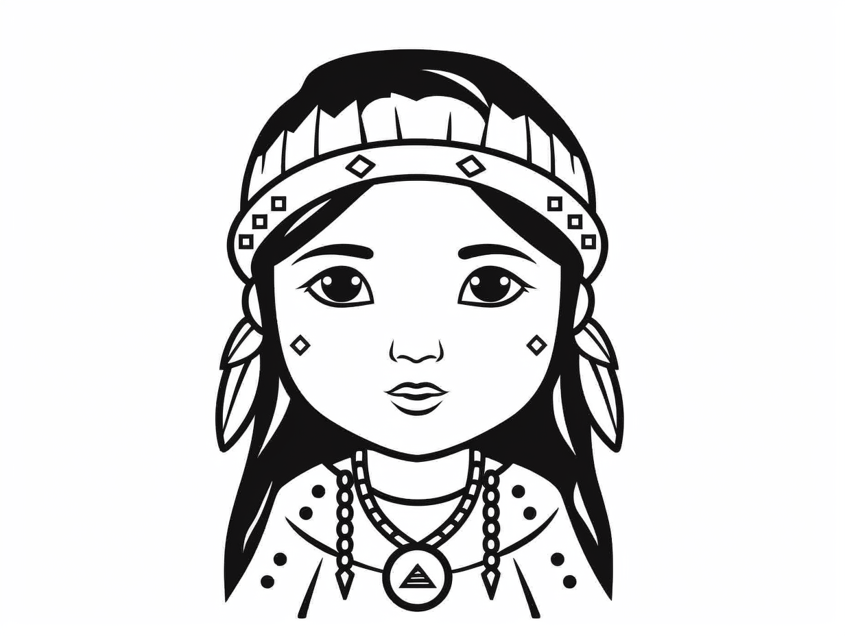 Sacagawea Printable Coloring Page Coloring Page