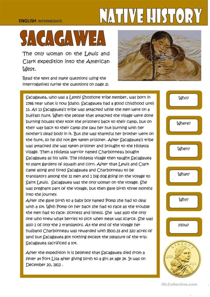 printable pictures of sacagawea
