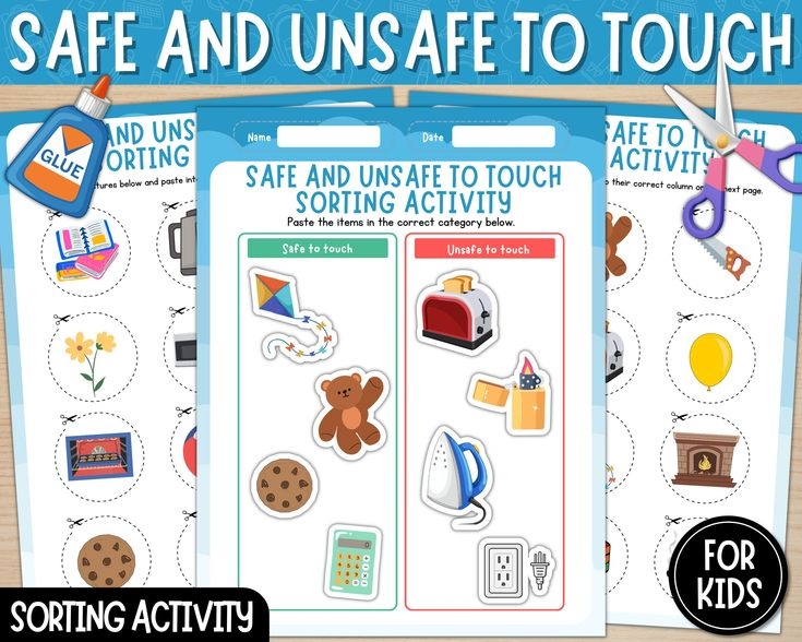 printable safe and unsafe picture cards