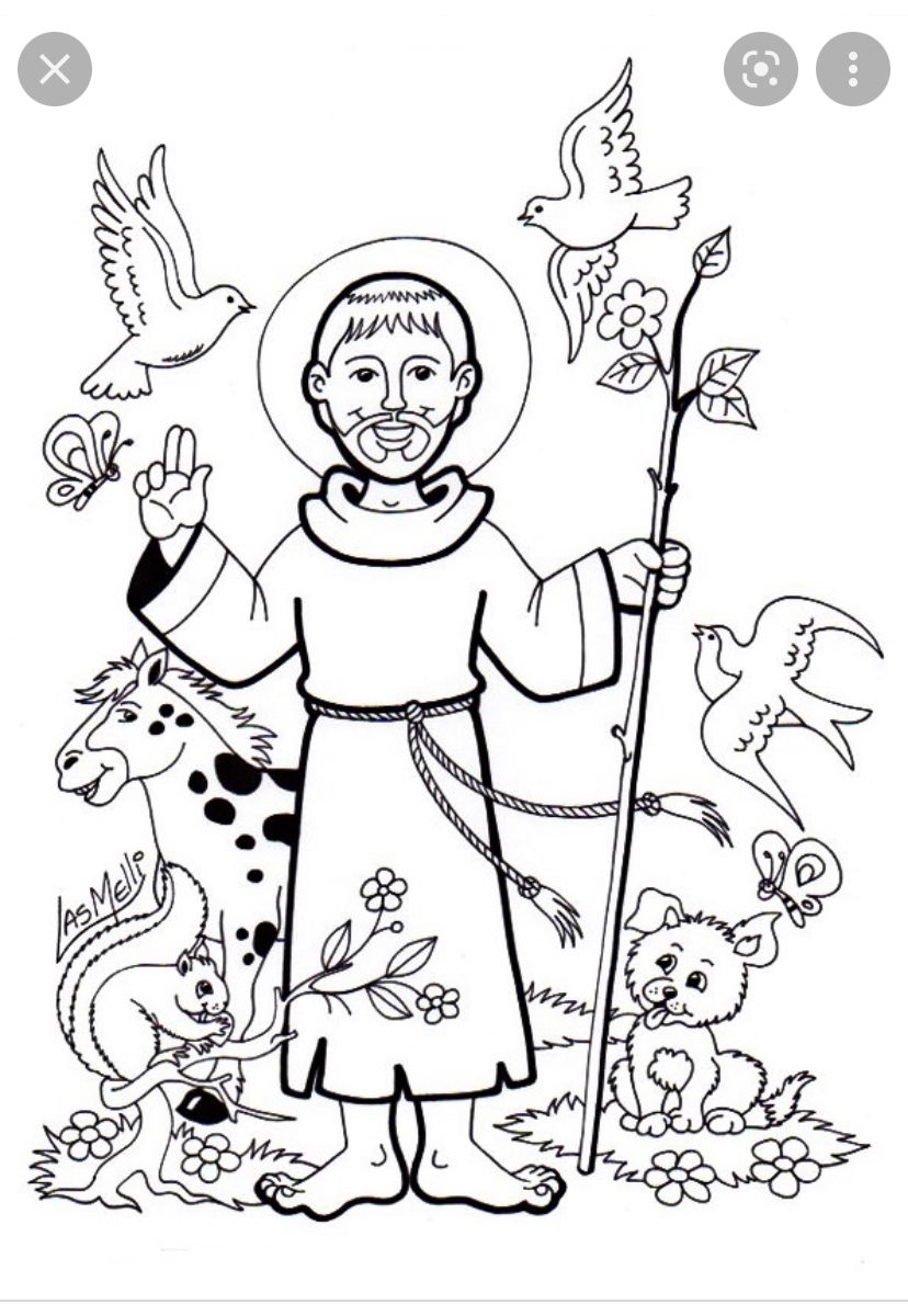 Saint Francis Of Assisi Coloring Page Free Printable Coloring Pages 