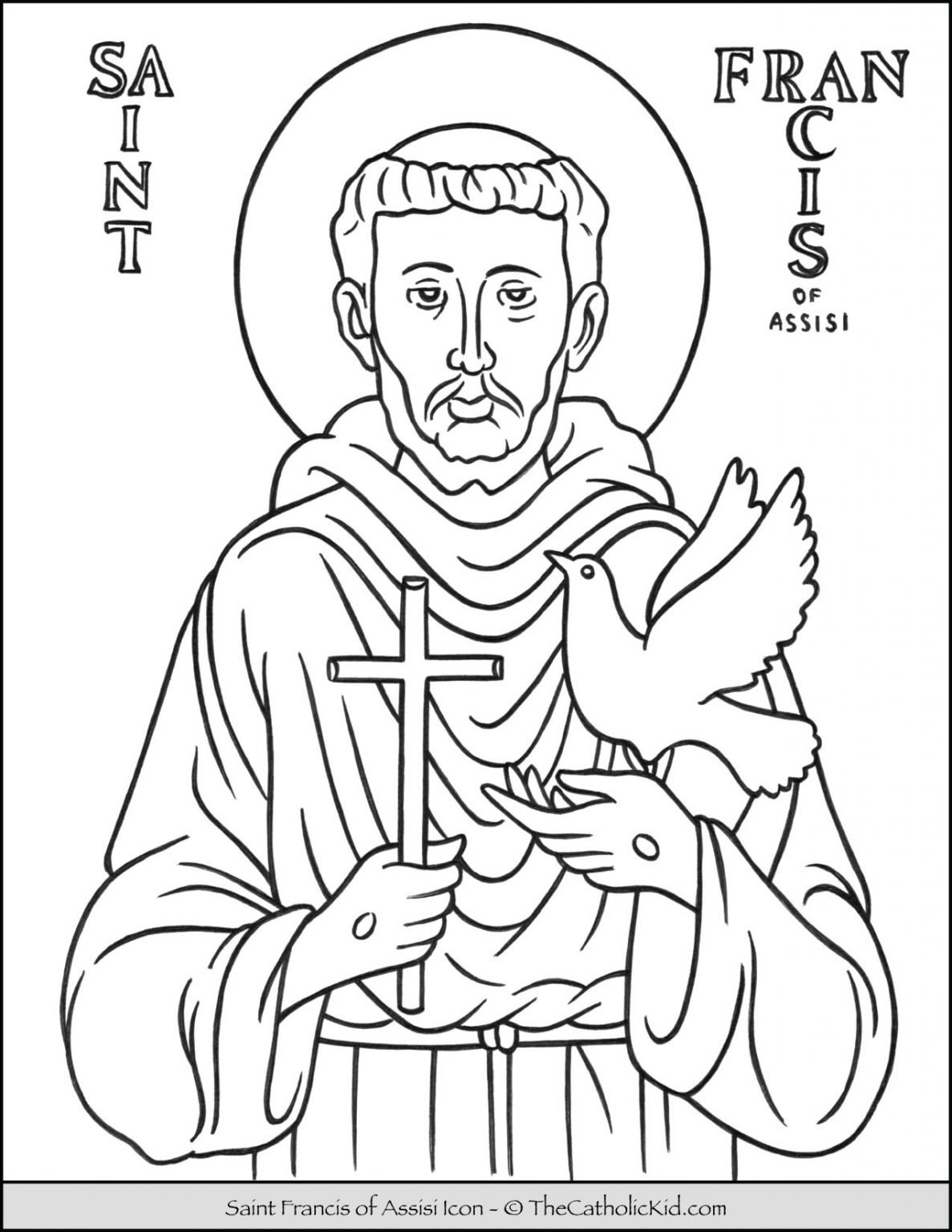 printable pictures of saint francis of assisi