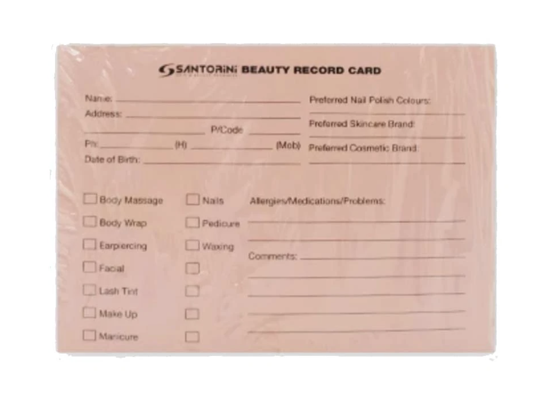 printable hair salon client record card template