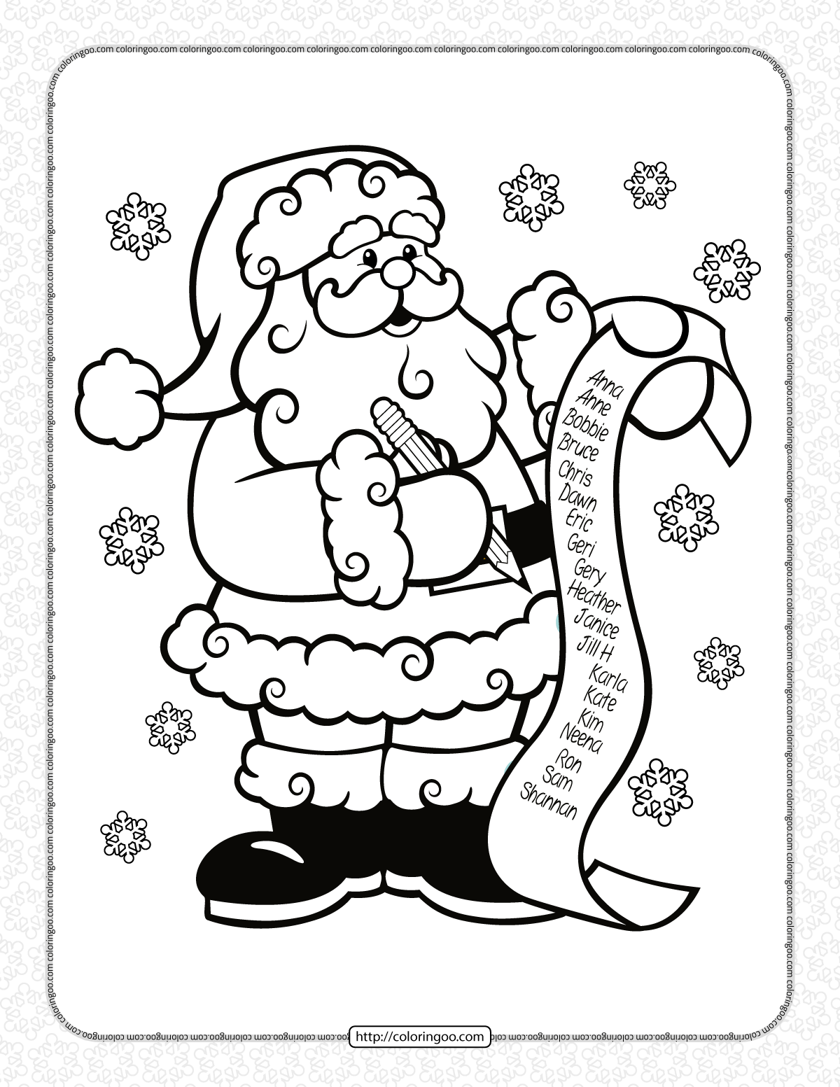 printable pictures of santa claus
