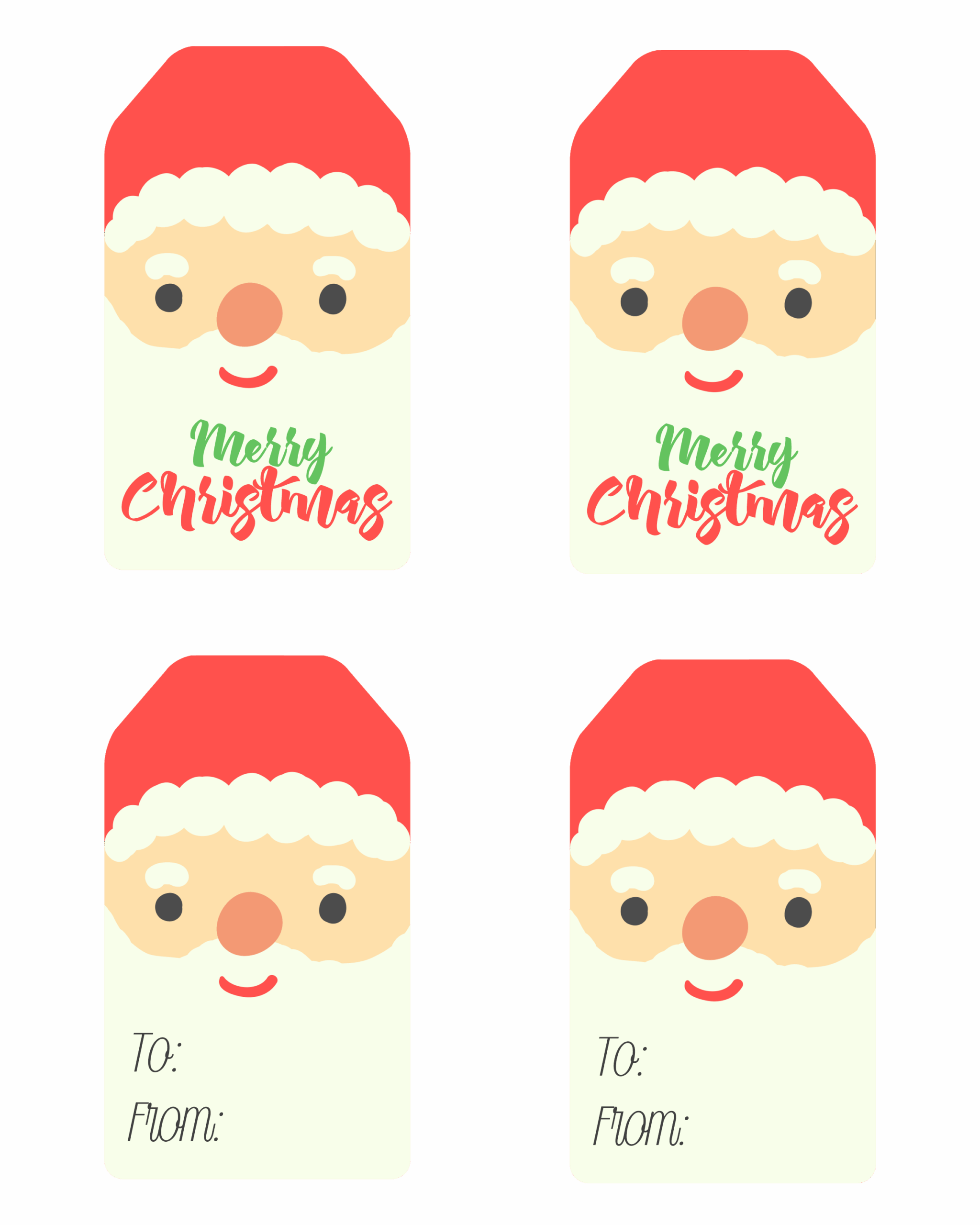 Santa Labels Printable