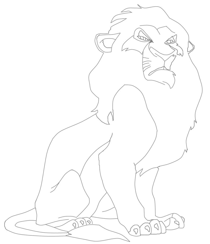 scar lion king coloring page
