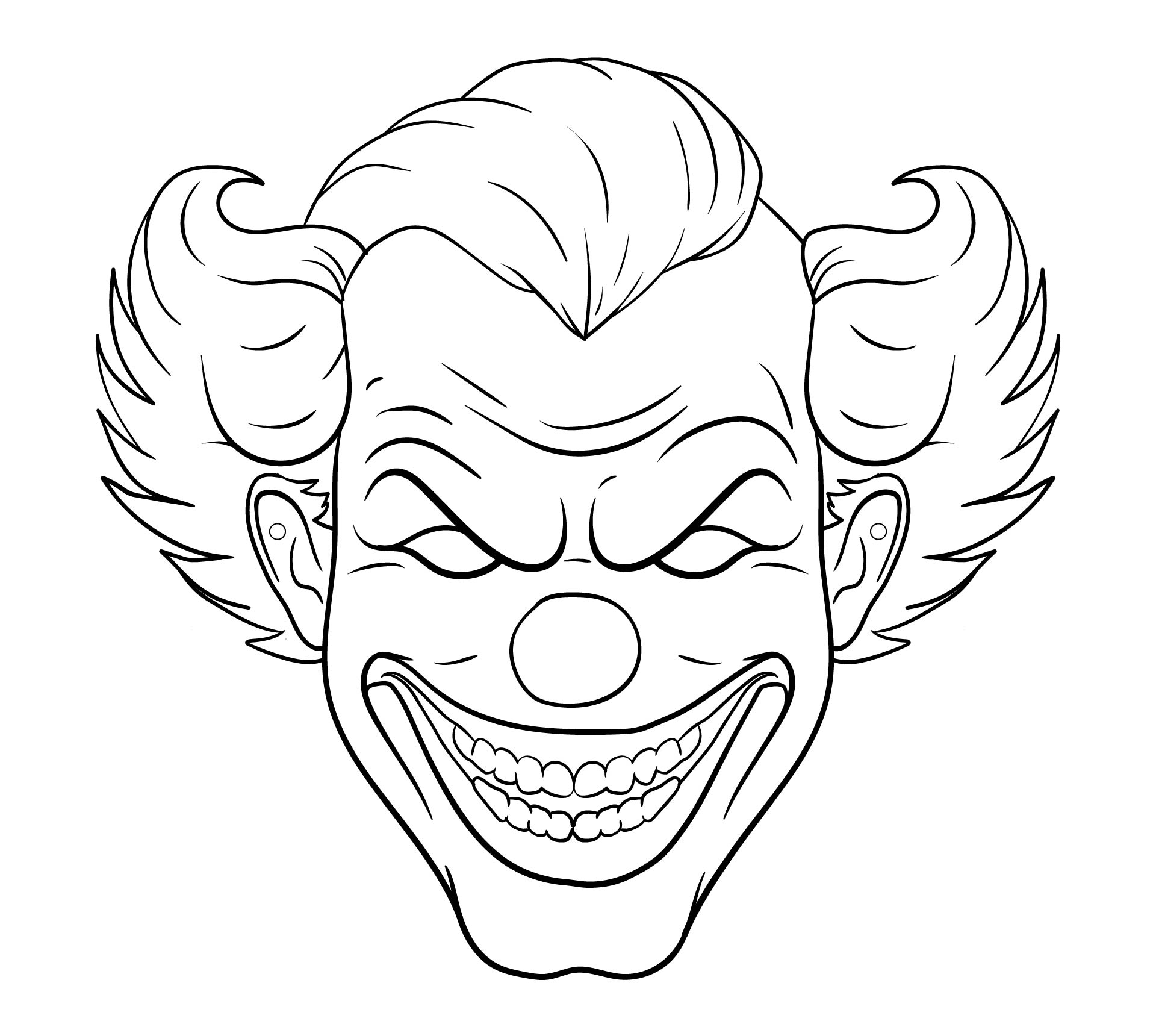 Scary Halloween Faces 15 Free PDF Printables Printablee