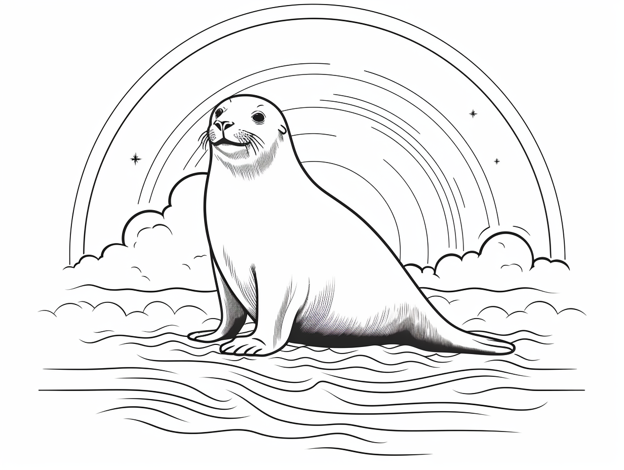 Sea Lion Coloring Page Coloring Page