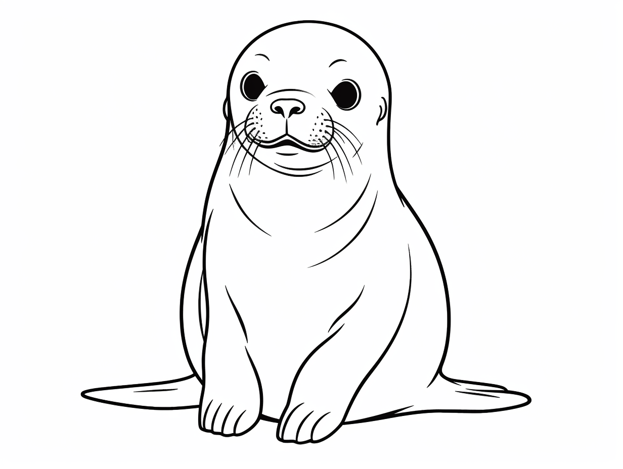 Sea Lion Coloring Sheet Coloring Page