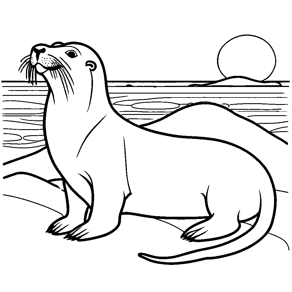 sea lion coloring