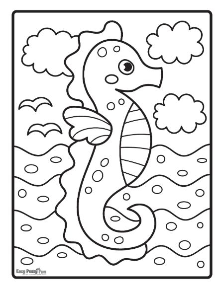 printable pictures of seahorses