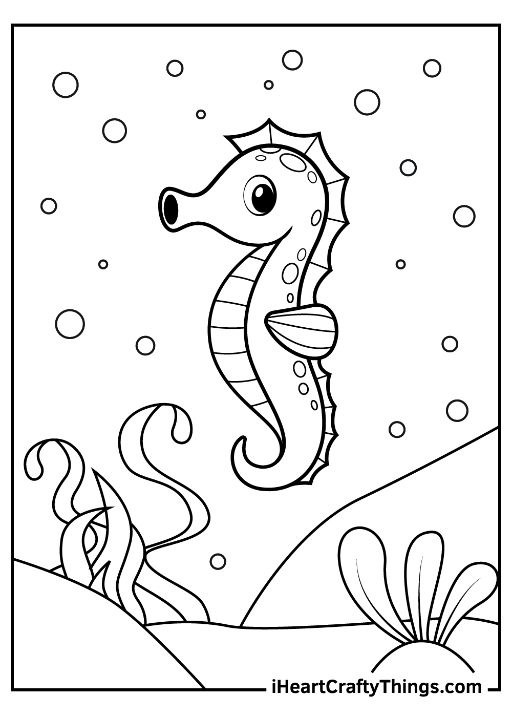 printable seahorse pictures