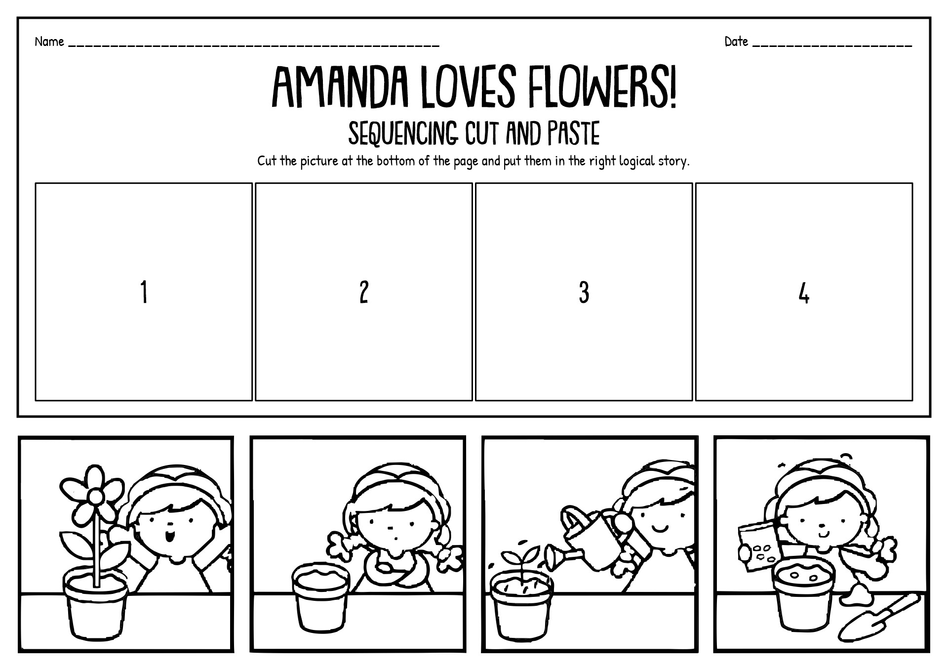 Sequencing Pictures To Tell A Story Printable Prntbl 