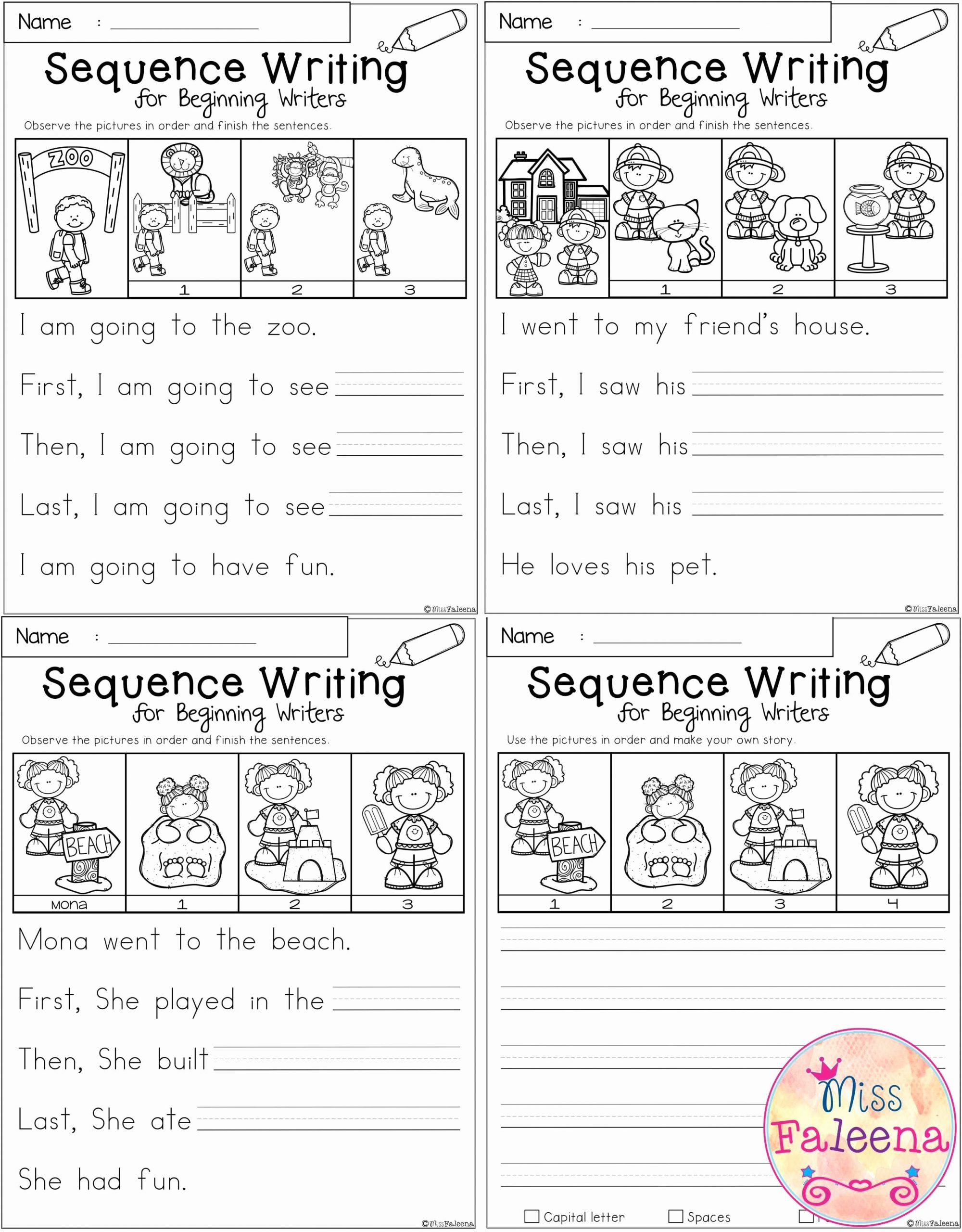 story sequencing pictures printables