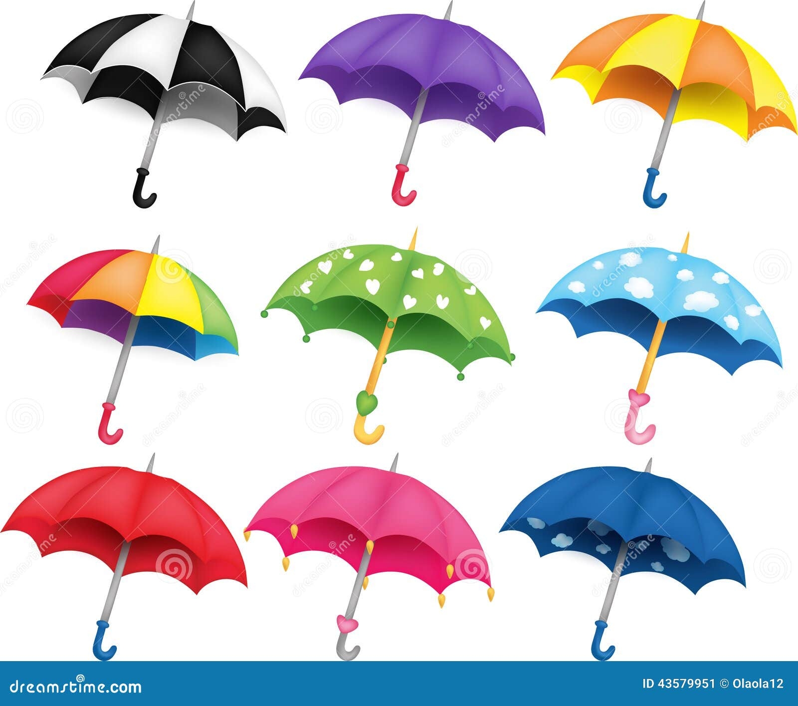 Set Of Umbrellas Vector Illustration CartoonDealer 32459366