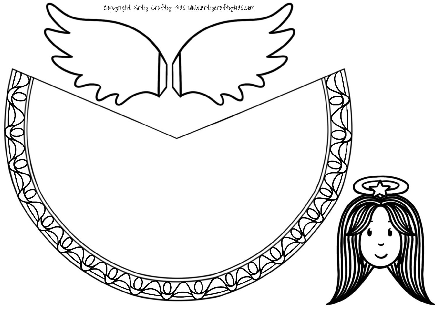 Simple Angel Printable Template