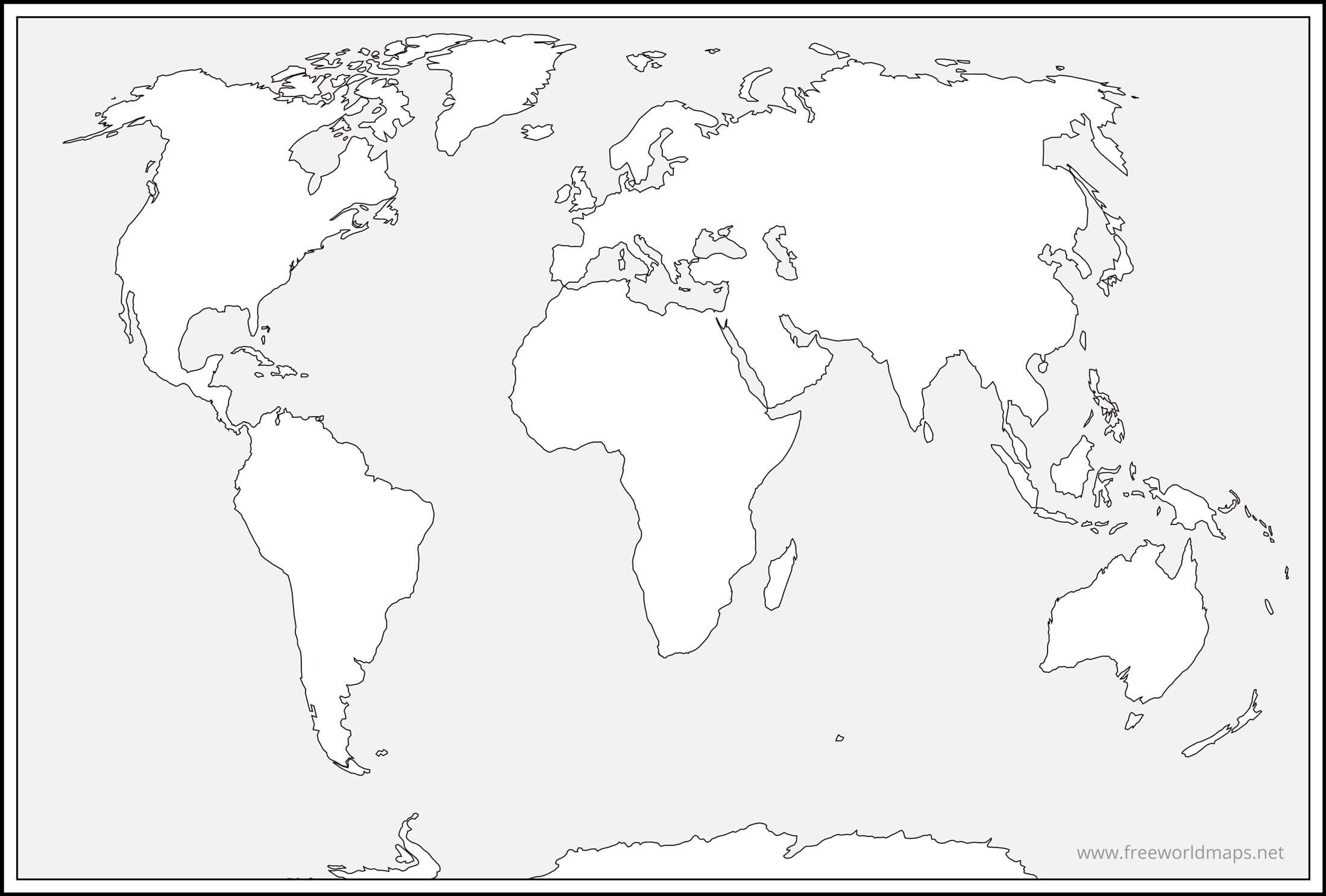 Simple World Map Printable Tucker Vega
