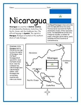 Small Printable Puzzle About Nicaragua For Kids Tedy Printable Activities