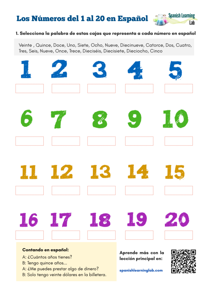 Spanish Numbers 1 20 Worksheet Pdf AlphabetWorksheetsFree