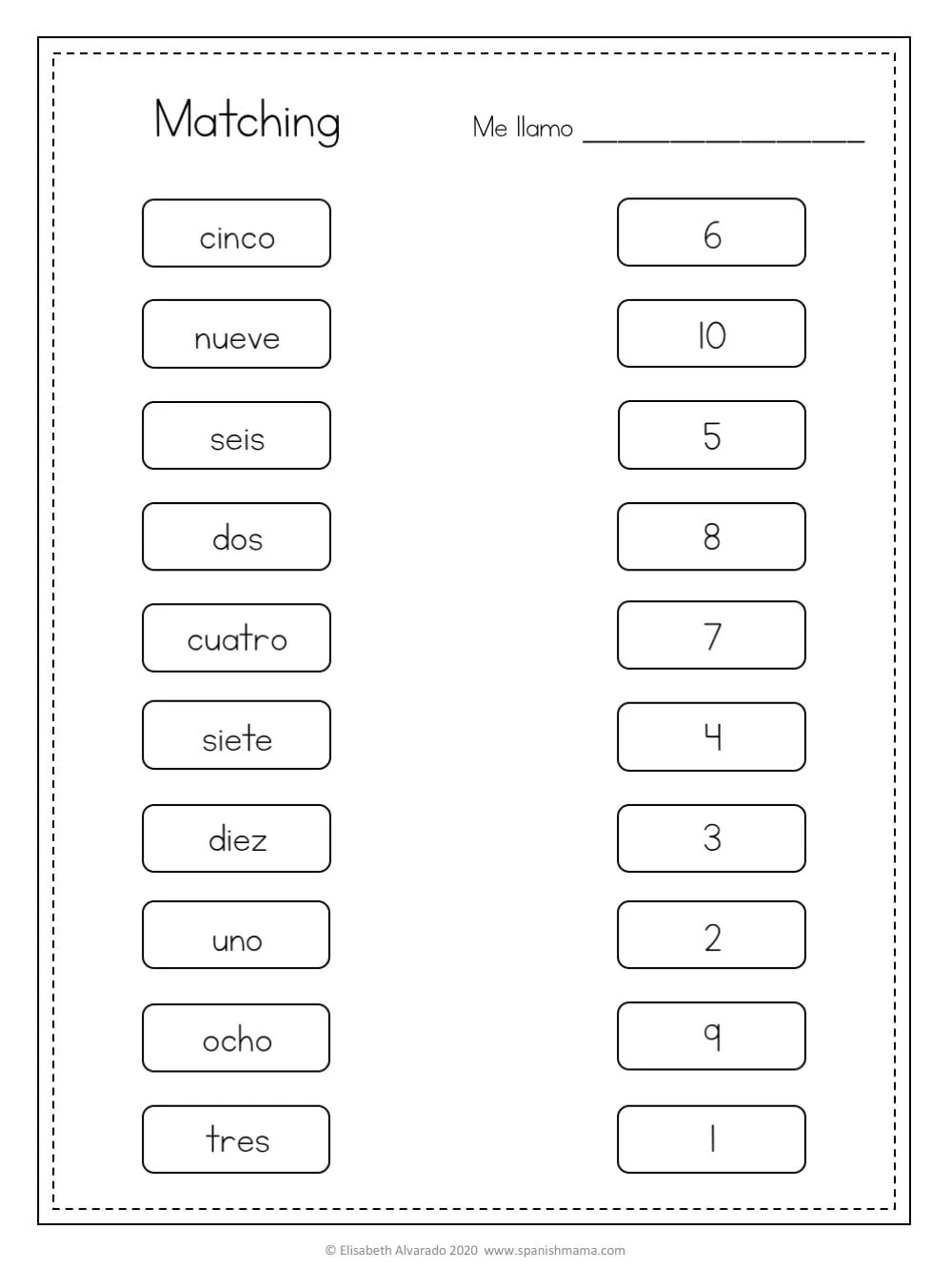 spanish numbers 1-100 worksheet pdf