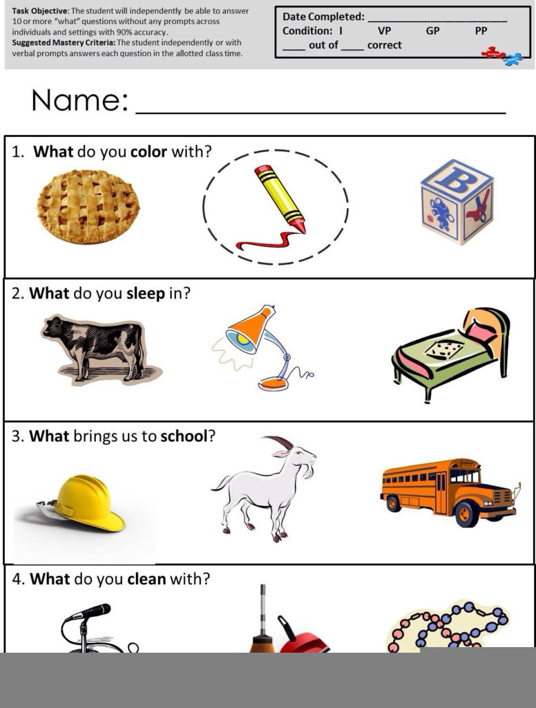 autism printable speech therapy activities