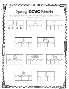 Spelling Practice Printables CVC CVCe CVVC CCVC Spelling Patterns