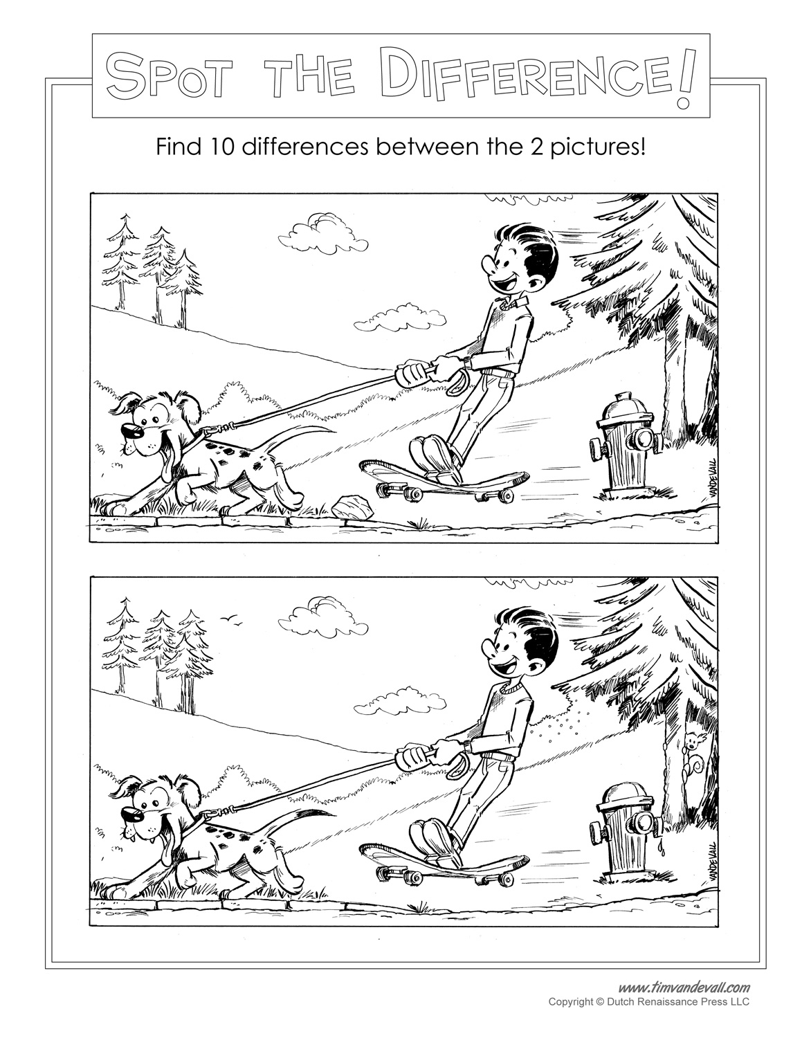 moderate find the difference printable activity
