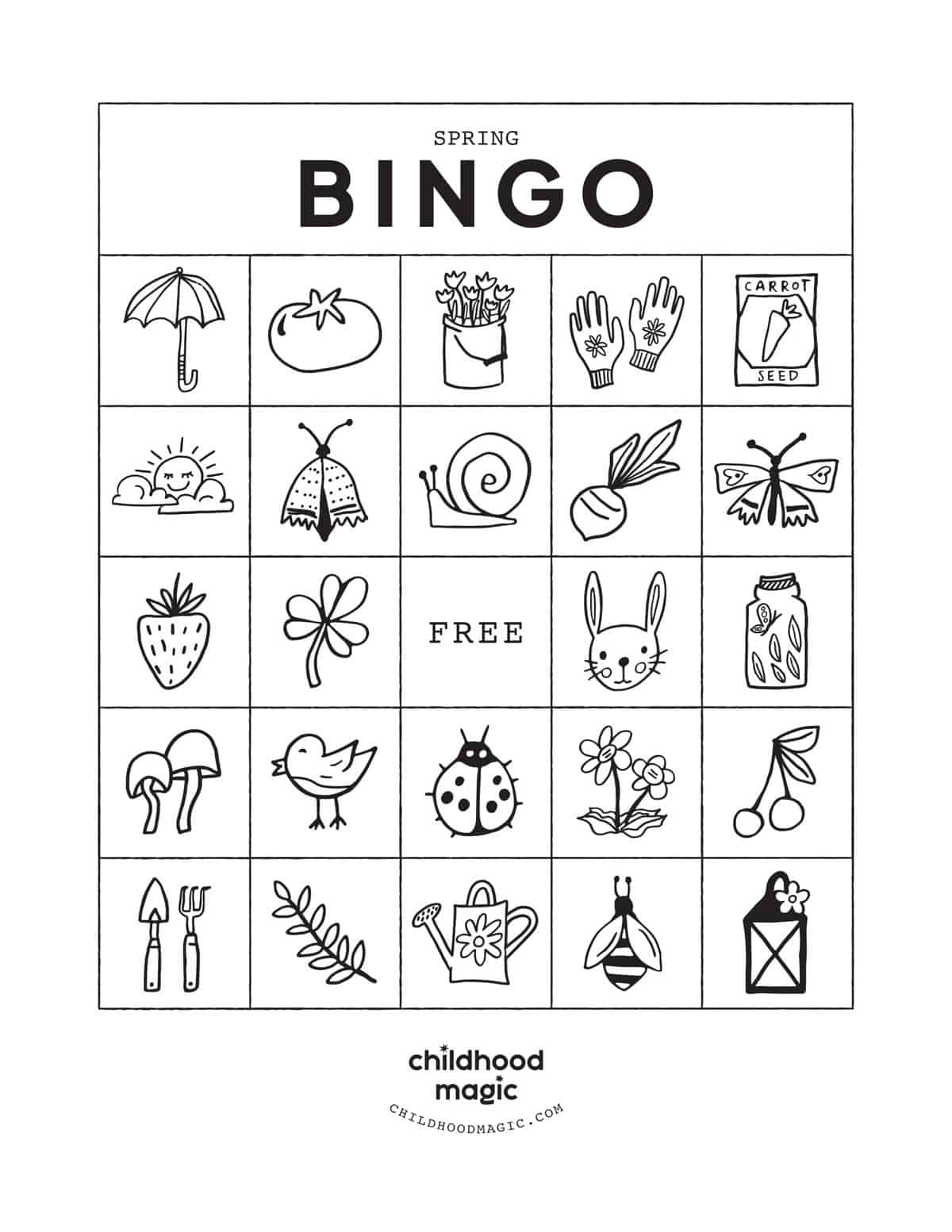 Spring Bingo Childhood Magic