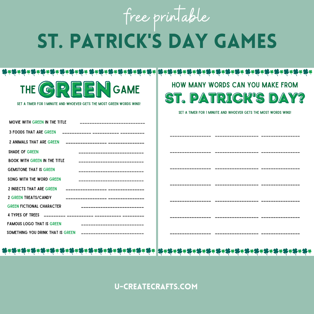 printable st patricks day activities