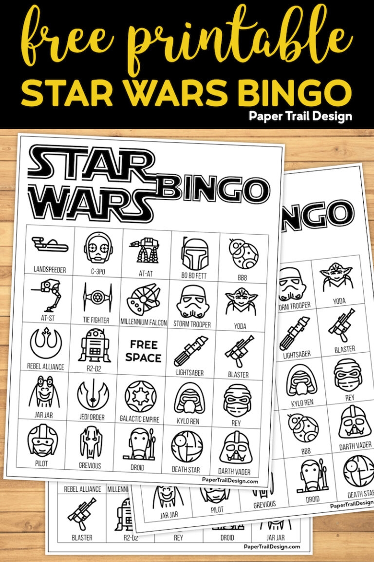 Star Wars Bingo Printable Cards Printable Bingo Cards Vrogue co