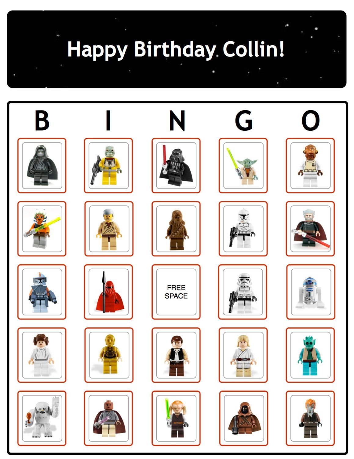 free printable birthday star wars bingo games