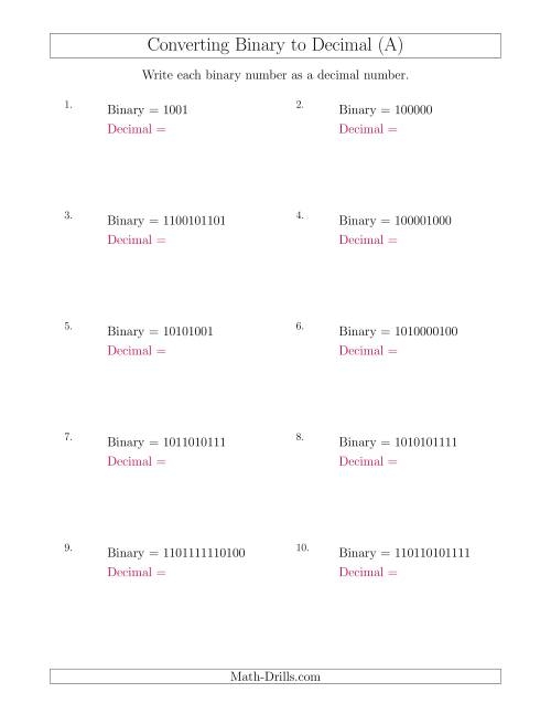 STEM Worksheets Library