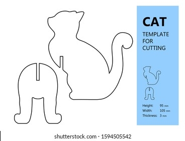 Stock Vektor Animal Puzzle Laser Cutting Template Vector bez 